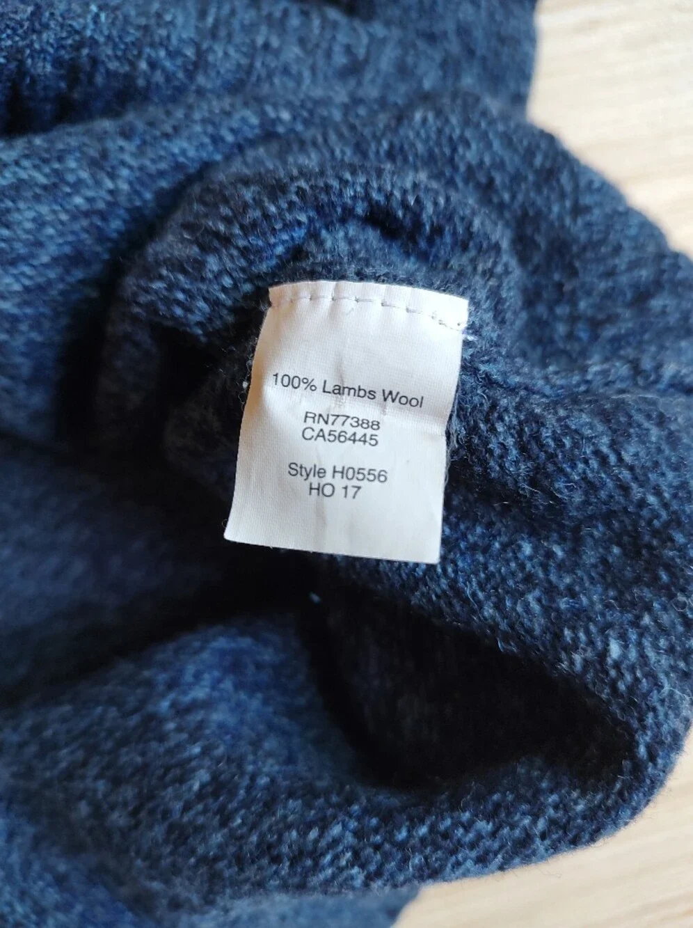 J Crew Lambs Wool Quarter Zip Sweater Pullover Marled Blue Navy Mock Neck L